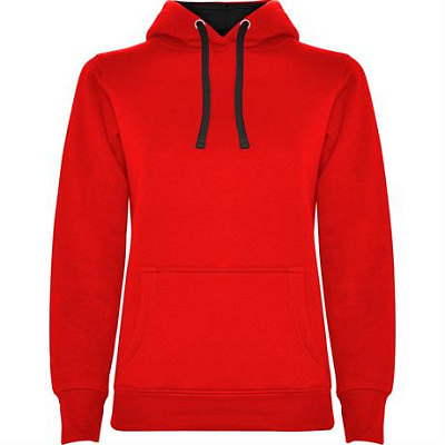 Толстовка URBAN WOMAN женская, КРАСНЫЙ/ЧЕРНЫЙ 2XL (Красный/черный)
