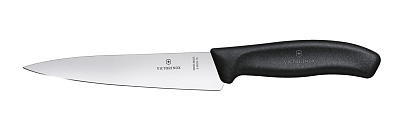 Набор из 11 кухонных ножей VICTORINOX, чёрная рукоять, в подставке из бука высотой 35,5 см