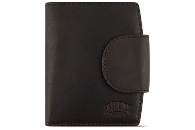 Бумажник KLONDIKE RUSH «Jenny», натуральная кожа в темно-коричневом цвете, 11 х 12,5 х 2,5 см (Коричневый)