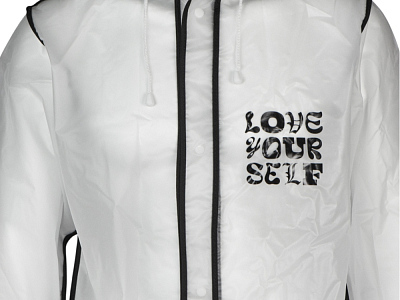 Дождевик Providence c трафаретной печатью (Прозрачный/черный)