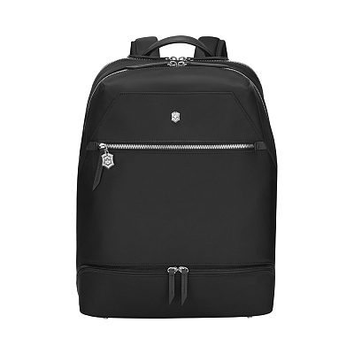 Рюкзак VICTORINOX Victoria Signature Deluxe Backpack , нейлон/кожа, 32x18x39 см (Черный)
