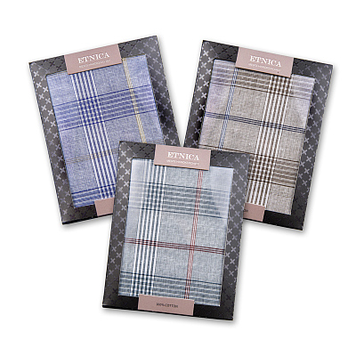 Подарочный набор мужских носовых платков "ETNICA" Пд65