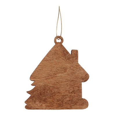 Ёлочная игрушка Домик (красный)