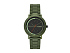 Корпус- зеленый, циферблат- черный, крепление- зеленый