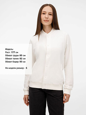 Бомбер унисекс Nuppu, молочно-белый