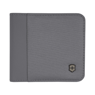 Бумажник VICTORINOX Travel Essentials Bi-Fold Wallet, с защитой от сканирования RFID , полиэстер, 11x2x10 см (Серый)