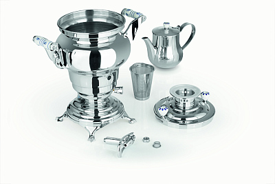 Самовар BEEM модель Rebecca, 5 литров, серебристый