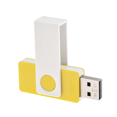 Флеш-карта TWISTA, 16Гб  (Желтый/белый)