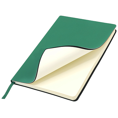 Ежедневник A5 недатированный Simflex в мягком переплёте, зелёный (Зеленый)