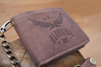 Бумажник KLONDIKE «Harry Eagle», натуральная кожа в коричневом цвете, 12,5 х 10 см