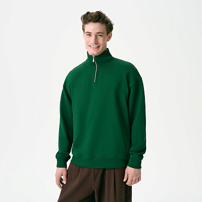 Толстовка на молнии унисекс Флоу (Flow), зеленая, размер XS/S (Зеленый)