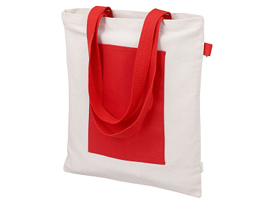 Сумка для покупок Topiс из переработанных материалов (Натуральный/красный)