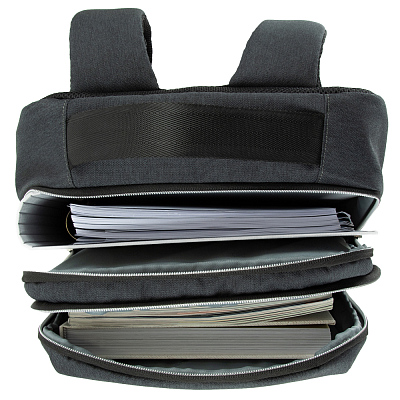 Рюкзак мужской BUGATTI Sera 15'', антрацитовый, полиэстер, 32х12х46 см, 16 л