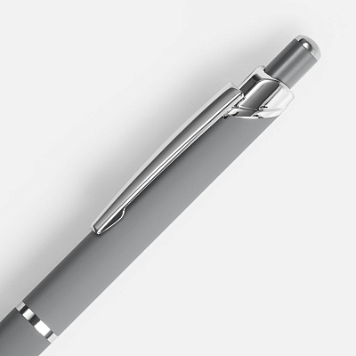 Ручка шариковая Chromos Soft Touch, серая