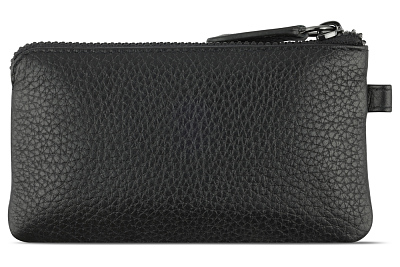 Ключница BUGATTI Elsa, чёрная, воловья кожа/полиэстер, 12,5х0,5х7 см