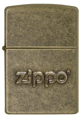 Зажигалка ZIPPO Classic с покрытием Antique Brass латунь/сталь золотистая матовая 38x13x57 мм