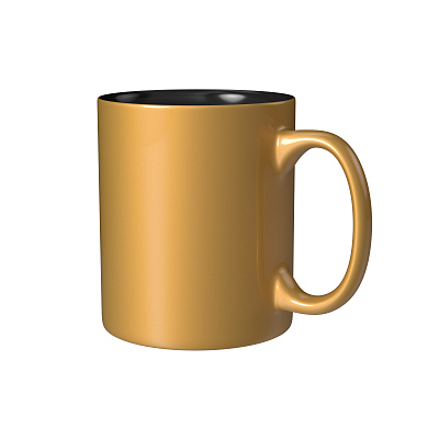 Кружка керамическая под гравировку  (Золотистый)