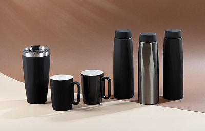 Кружка керамическая "Calypso" 250 мл, черный с белым