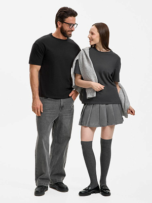 Футболка унисекс Durington, темно-серая (графит)