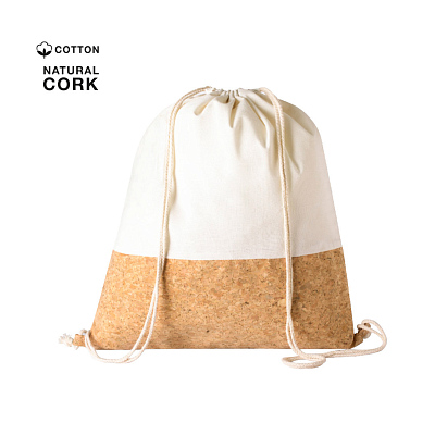 Рюкзак GALSIN c деталью из пробки (Белый)