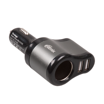 Автомобильное ЗУ RITMIX RM-2121DC, темно-серый (Тёмно-серый)