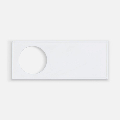 Лейбл из ПВХ с вырубкой «Круг»  (Белый)