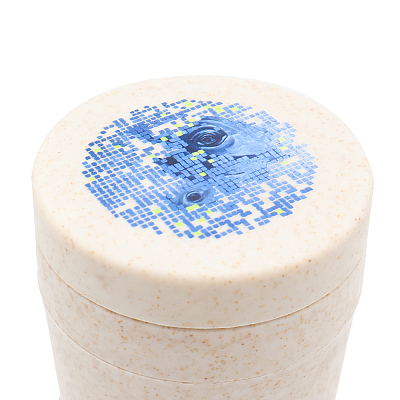 Термостакан с двойной стенкой Tender из пшеничного волокна, бежевый