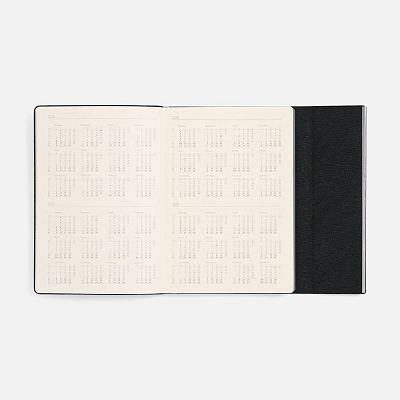 Ежедневник Petrus Flap, недатированный, черный