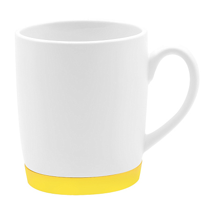 Кружка Make Me To Go, белая/жёлтая (Белый/желтый)