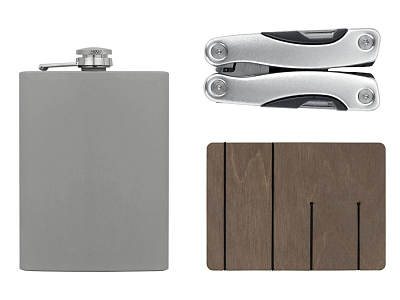 Подарочный набор Путешественник 2.0. (Светло-серый, серый)