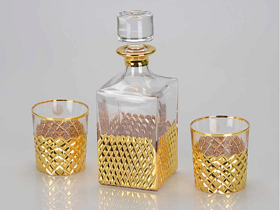 Набор для виски Один на один (Прозрачный/золотистый)