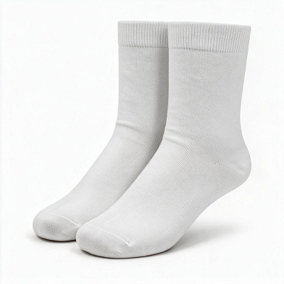 Носки однотонные Socks мужские (Белый)