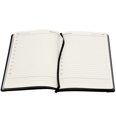 Ежедневник A5 недатированный Dante в мягком переплёте софт-тач, чёрный