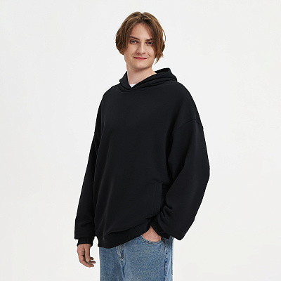 Худи оверсайз унисекс Фьюжн (Fusion), черный, размер 3XL/4XL (Чёрный)