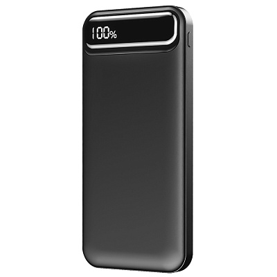 Внешний аккумулятор Groovy 10000 Mah с быстрой зарядкой, черный (Чёрный)