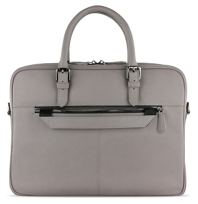 Портфель женский BUGATTI Bella, бежевый, воловья кожа/полиэстер, 38х6,5х27 см