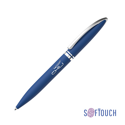 Ручка шариковая "Rocket", покрытие soft touch, темно-синий (Тёмно-синий)