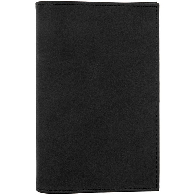 Обложка для паспорта Nubuk, черная (Чёрный)