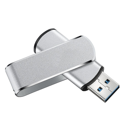 USB flash-карта SWING METAL, 64Гб, алюминий, USB 3.0 (Серебристый)