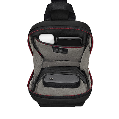 Рюкзак с одним плечевым ремнём VICTORINOX Travel Essentials, черный, полиэстер, 18x8x30 см