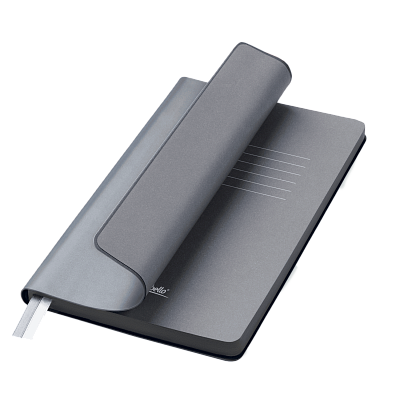 Ежедневник Moon river недатированный, стальной (Серебряный, серый, бежевый)