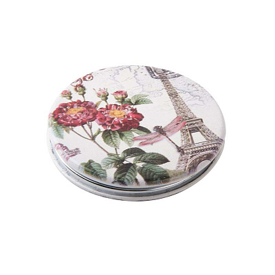 Зеркало Dewal Beauty серия "Парижская мода" карманное круглое, d6см (Разноцветный)