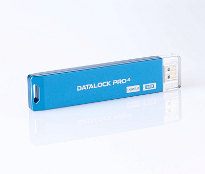 Флешка с аппаратным шифрованием DataLock PRO4 USB 3.2, синий, 128Гб
