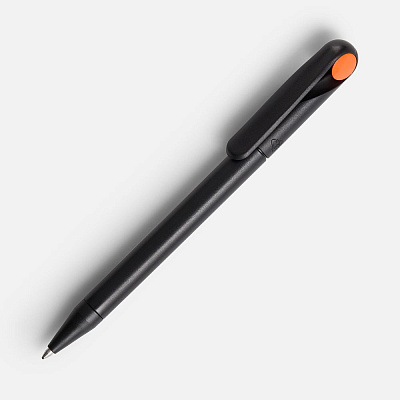 Ручка шариковая Prodir DS1 TMM Dot, черная с оранжевым (Оранжевый)