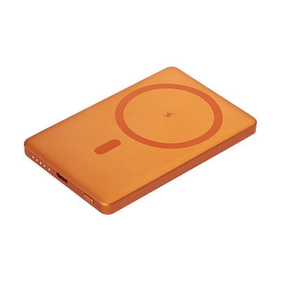 Внешний аккумулятор Atlantis PD 5000mAh с функцией беспроводной зарядки 15W  (Оранжевый)