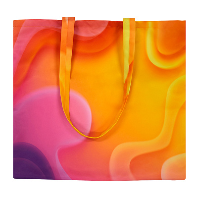 Сумка для покупок Бэгги с полноцветной печатью (Оранжевый)