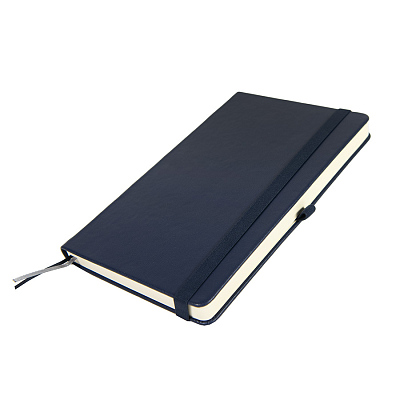 Бизнес-блокнот GLORI, A5, темно-синий, твердая обложка, в линейку (Тёмно-синий)