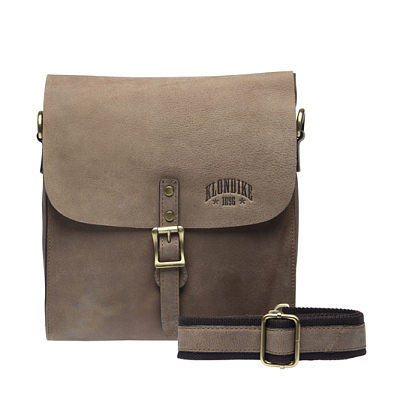 Сумка KLONDIKE «Brad», винтажная кожа в коричневом цвете, 25 х 28 х 7 см (Коричневый)