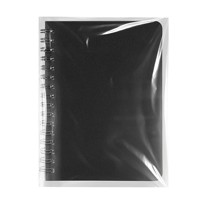 Блокнот на двойной пружине HELIX MINI, 105 х 150  мм, черный, блок в клетку