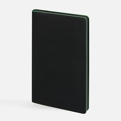 Ежедневник Trait, недатированный, черный с зеленым (Зеленый)